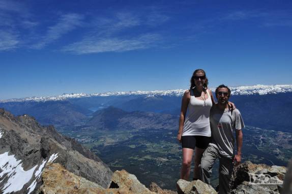No cume do Cerro Piltriquitrón, em El Bolsón, na Argentina